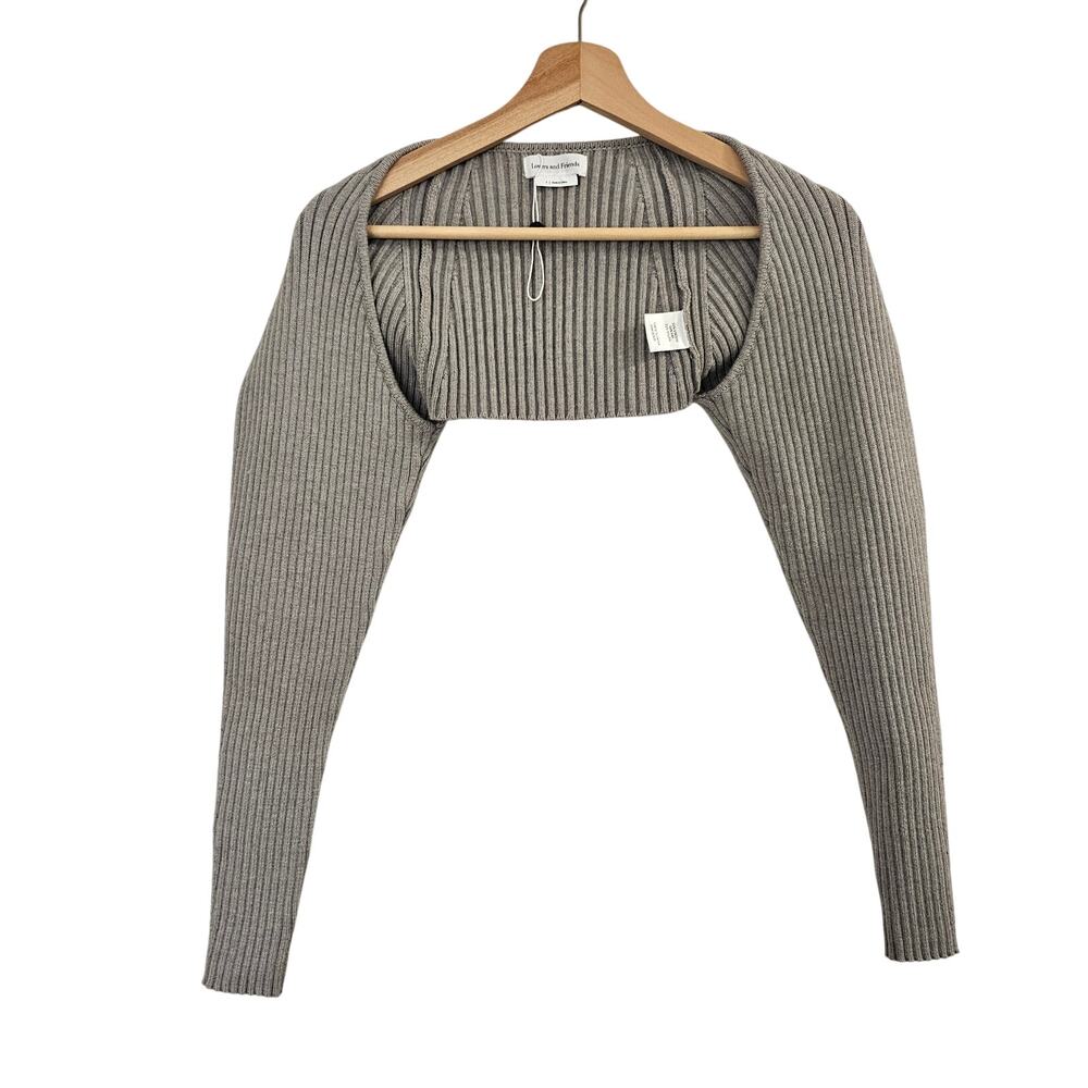 LOVERS + FRIENDS Michelle Knit Shrug in Heather Grey Size S